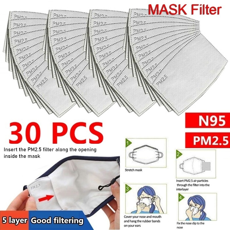 20 - 200 Stück PM 2,5 Filter Aktivkohle