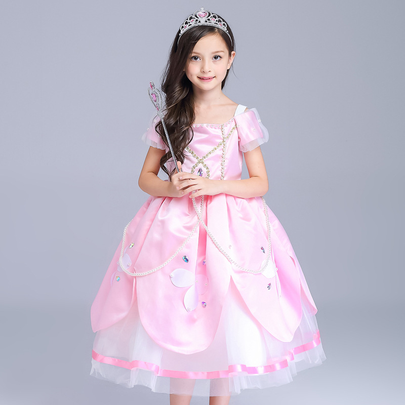 Kinder Mädchen Prinzessin Sofia Rapunzel Kleid - Darilo24.com